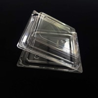 Barquette alimentaire carrée en blister PP PET de qualité alimentaire, transparente, recyclable, sur mesure, OEM
