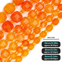 Perles cubiques facettées en pierre de soleil dorée naturelle Xulin 6mm 8mm 10mm - Gemmes carrées de qualité AAA pour la fabrication de bijoux