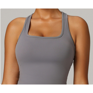 Naked Thin Strap <b>Padded</b> Breathable Front Logo Fitness Workout Sports Bra I-shaped Motion Vest for <b>Running</b> and Fitness Sets - Product Image 4