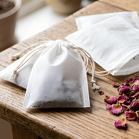 Grands sachets de thé pour bain de bain en non-tissé avec cordon de serrage, sachets filtrants pour thé en vrac, sachets jetables pour infusion de plantes