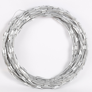 Hot Dipped Galvanized Concertina Navalha Arame farpado Economicamente Preço Feito de Aço e Fio De Aço Inoxidável - Product Image 5
