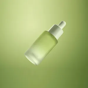 Fragrância 2ml 5ml garrafas de cristal fosco para óleo essencial por atacado conta-gotas frascos garrafas para óleos recipiente