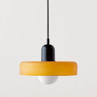Lampe suspendue en verre multicolores minimaliste moderne, 3 couleurs réglables, pour salon, salle à manger, luminaire décoratif