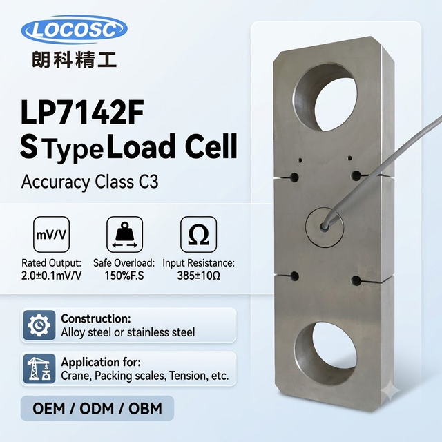 Locosc LP7142F Wireless 10T Digital S Type Load Cell Weight Sensor with C3 Accuracy and -10~+40C Operation
