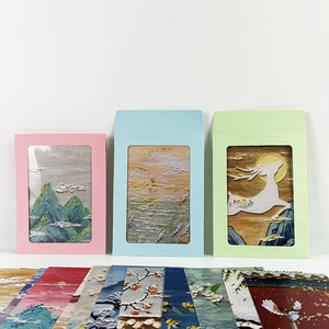 Tùy chỉnh phong bì 4x6 inch Nâu A4 tùy chỉnh Kraft phong bì giấy mời bưu thiếp Tiền Phong bì với cửa sổ rõ ràng - Product Image 5