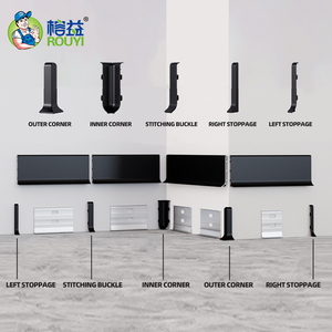 Battiscopa in Metallo Nero per <span class=keywords><strong>Cucina</strong></span>, Battiscopa in Lega di Alluminio per Cartongesso, Battiscopa Angolare in Plastica per <span class=keywords><strong>Cucina</strong></span> - Product Image 2