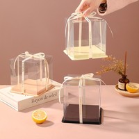 Boîte cadeau de Noël, boîte à gâteau, gobelets en papier transparents de 2, 3 et 4 pouces, emballages pour pâtisseries françaises, boîtes à desserts personnalisables