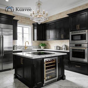 Mueble de Vino <span class=keywords><strong>para</strong></span> Decoración de Interiores de Villas, Diseño Antiincrustante, Encimera de Mármol Tipo Isla, Gabinetes de Cocina con Múltiples Cajones - Product Image 4