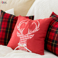 Housse de coussin tissée pour canapé et hôtel, style américain, décoration de Noël