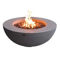 Brasero extérieur en béton, foyer rond au propane de 30/36 pouces pour patio et jardin