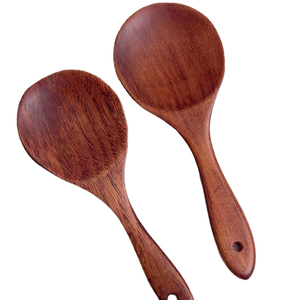 Cuchara para Servir Arroz de Madera Natural Ecológica y Espátula Antiadherente para Uso en Campamentos y Restaurantes de Hoteles - Product Image 1