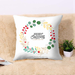 畅销方形圣诞老人沙发装饰罩带拉链家居靠垫枕套印花升华技术酒店 - Product Image 3