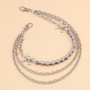 Mens Hip Hop Jóias Jeans Cadeia Carteira Bolsa Custom Skull Head Strap Biker Carteira Cintura Cadeia Homens - Product Image 2