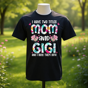Tengo dos títulos: mamá y abuela, camiseta floral, regalo del día de la madre para mujer - Product Image 3