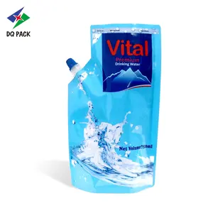 Sac d'eau de boisson de jus liquide personnalisé Emballage en plastique laminé Sacs pochette à bec debout Doypack