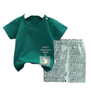 Детские летние костюмы-двойки, маленькие и средние Детские хлопковые костюмы оптом - Product Image 1