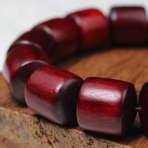 Zambian Blood Sandalwood <b>Bracelet</b> 15x15mm Geometric <b>Beads</b> Everyday Wear Jewelry for <b>Men</b> Women - Product Image 2