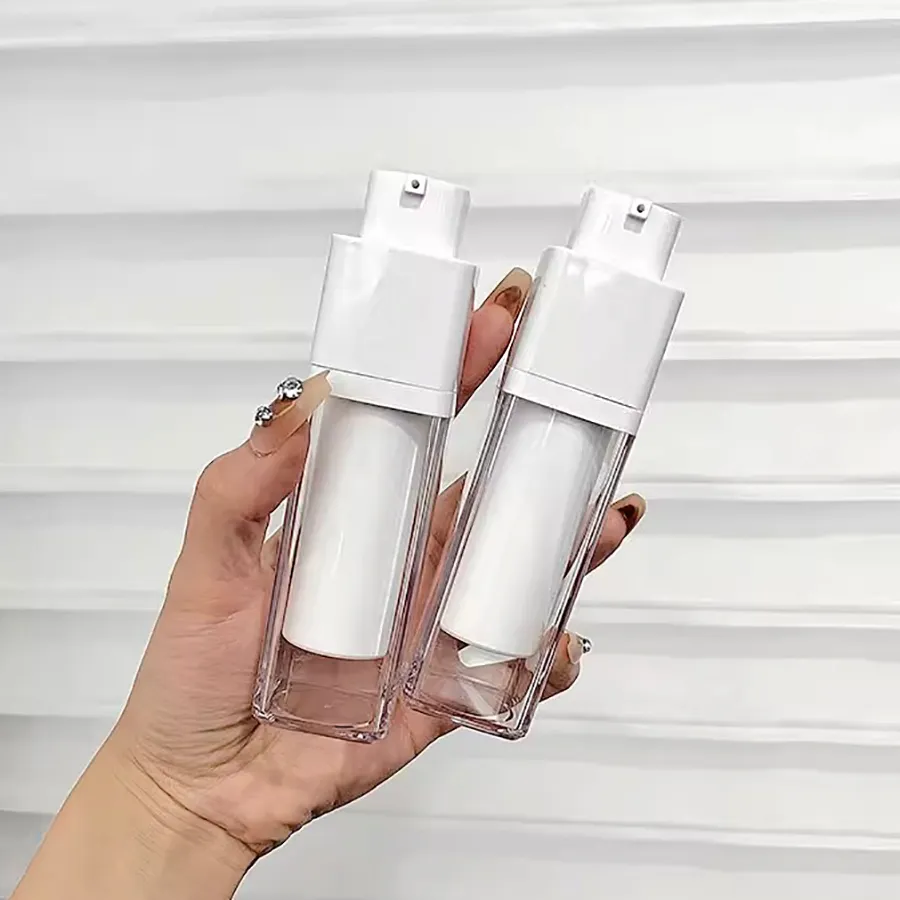 Vacuum Cometic Serum Lotion Airless Pump Bottle Refillable Frosted 10 15ml 20ml 30ml 50ml 100ml 150ml Spray Plastic Luxury PET