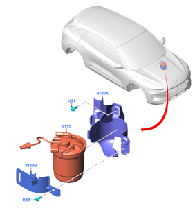 Élément de filtre à carburant de pièces de moteur automatique pour voitures JX61-9155-AC WK11024 - Product Image 3