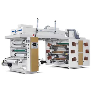 High Speed 6 Color Polythene Aluminum Foil Flexo Printing Machine Press For Plastic Bags