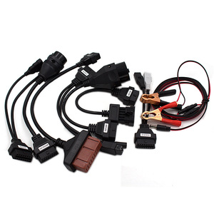 OBD2 Adapter Cable Set 8-Piece Car <b>Diagnostic</b> <b>Tool</b> Black for Vehicle Inspection Repair - Product Image 1