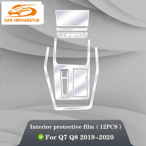Untuk Audi Q7 Q8 2019 2020 Konsol Tengah Interior Mobil Transparan TPU Film Pelindung Anti Gores Perbaikan Aksesori Film Reparasi - Product Image 5