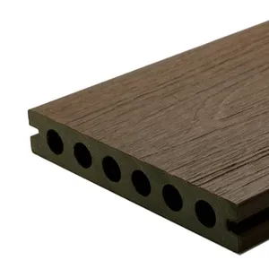 木塑复合挤压铺面高品质户外木纹铺面木塑复合地板