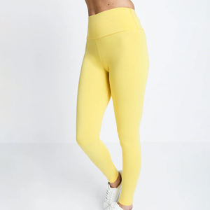 Venta al por mayor de cintura media ODM pantalones sólidos más populares mallas de gimnasio de yoga personalizadas para las mujeres 2025 - Product Image 6