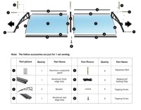 Auvent en polycarbonate grand format, design gratuit, imperméable et résistant à la pluie, pour balcon de villa