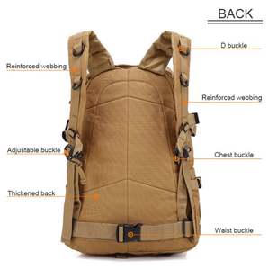 Mochila táctica de gimnasio para hombre, mochila Molle deportiva de moda, forro de poliéster, antirrobo para senderismo al aire libre, caminar - Product Image 3