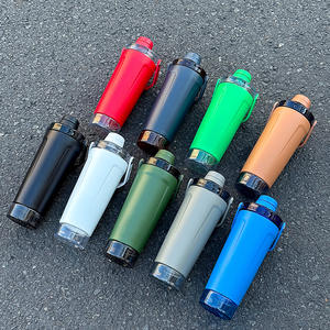 Botella Mezcladora Personalizada a Prueba de Fugas, Apta para Lavavajillas, para Mezcla de Proteínas, 20 oz, Botella Mezcladora de Proteínas de Acero Inoxidable Aislada con <span class=keywords><strong>Compartimento</strong></span> de Almacenamiento - Product Image 4