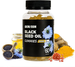 Gomas De Óleo De Semente Preta Pele De Cabelo e Unhas Suporte Nigella Sativa Gomas De Semente Preta - Product Image 1