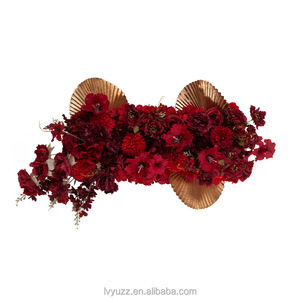 Guirlande de roses bleues/rouges/rose poudré de luxe |   Fleurs artificielles de qualité supérieure pour arches de mariage - Product Image 5
