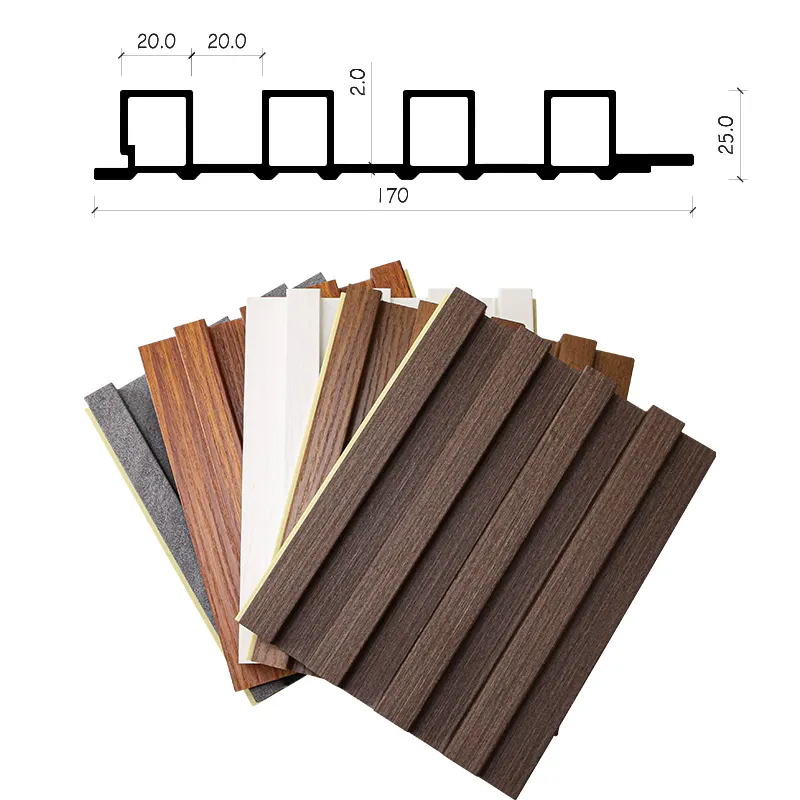 3 डी सजावटी लकड़ी ध्वनिक पैनल छत दीवार पैनल पॉलिएस्टर लकड़ी के ग्राटिंग पैनल
