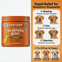 Probiotiques et Enzymes pour Animaux de Compagnie sous Forme de Friandises Tendres avec Huile de Poisson et Calcium pour la Santé Digestive et un Apport Protéiné Élevé - OEM/ODM pour Chiens et Chats