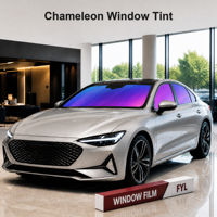 Película de Vinilo para Ventanas con Efecto Camaleón, Bloqueo UV, Película de Tinte para Parabrisas Camaleón de 2 mm, IRR60%+ UV99%, Película de Tinte Solar para Vidrios de Automóviles