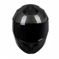 Casque de moto de course Crownracing à finition brillante, léger, intégral, homologué DOT, avec visière intégrée, double, facile à nettoyer pour les longues balades
