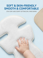 Coussin rafraîchissant pour poussette avec ventilateur intégré, rechargeable par USB, respirant, sensation de fraîcheur glacée, pliable, électrique, universel, adapté aux bébés de 0 à 12 mois
