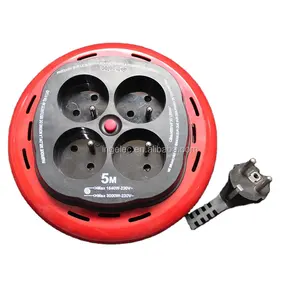 Europe Australia UK South African french standard 5m 10m 15m 30m Cable Reel For Extension Lead With 4 Sockets And Switch