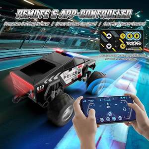 App-Steuerung Mini-Fernbedienung 1/64 Alloy Case RC Cars 2,4 GHz Wireless Police Toy Truck Geschwindigkeit/Lenkung Einstellbar für Alter 2-4 - Product Image 2