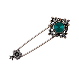 Yunlv เข็มกลัดขนาดใหญ่สไตล์เรโทร, เสื้อสเวตเตอร์ถักแบบมีขอบ, ผ้าคลุมไหล่, กระดุม, เสื้อผ้า - Product Image 5