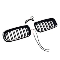 Grille de remplacement LED double style premium illuminée pour BMW X5 F15 / X6 F16 2014-2018 – Calandre avant lumineuse avec éclairage