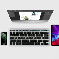 Keyboard Nirkabel Multimedia 78 Tombol 2.4Ghz Ultra Tipis USB Type-C Sinkronisasi Multi-Perangkat untuk Laptop PC Pad Macbook Tablet