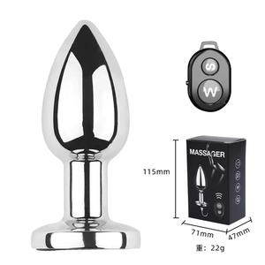Metalen Trillingen Anale Plug Afstandsbediening Elektrische Bdsm <span class=keywords><strong>Sex</strong></span> Adult Anale Plug Vibrator Voor Mannen En Vrouwen Seksspeeltjes <span class=keywords><strong>Fo</strong></span> Mannelijke Vrouw - Product Image 1