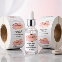 Étiquette personnalisée pour flacon d'huile capillaire de luxe, autocollant cosmétique en papier texturé gaufré à l'or