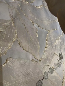 Sang Trọng Chất Lượng Cao Vàng Màu Xanh Lá Jacquard Rèm 3D Mô Hình Nhà Máy Màn Cửa Sổ Rèm Cửa - Product Image 6