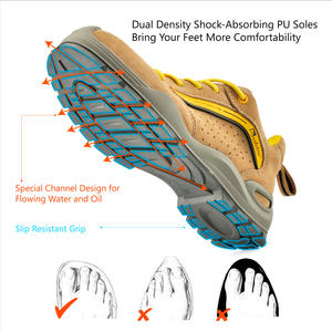 통기성 여름 새로운 디자인 안전 신발 스포츠 운동화 패션 트레이너 창고 작업 신발 남성 - Product Image 3