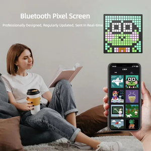 Wholesale DIY Text Gameroom Digital Photo Frame RGB LED Screen Display Night <b>Light</b> Square ABS <b>Plug</b>-In Minimalist Middle - Product Image 2