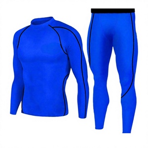 Nuevo Conjunto Deportivo PRO para Hombre, Ajustado, para Entrenamiento, Sin Costuras, Ligero, Reciclable, con Parches, Elástico, de Secado Rápido, Manga Larga + Pantalón Largo - Product Image 3