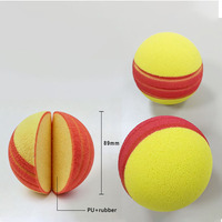 Direktverkauf ab Werk: PU-Schwamm-Pickleball, 89 mm, elastischer Ball, 80 mm, 74 mm, geräuscharmer Schwamm-Pickleball, professioneller Trainingsball